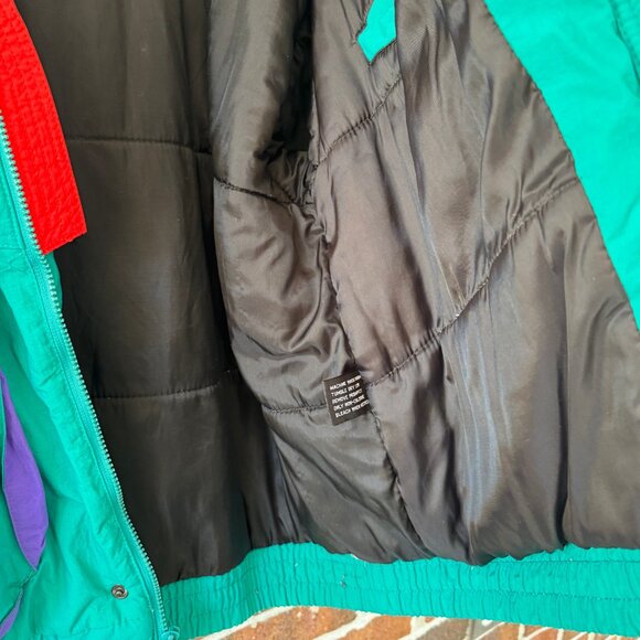 Vintage Expeditions 90s Teal Purple Red Ski Jacket – Size XL - Picture 8 of 15